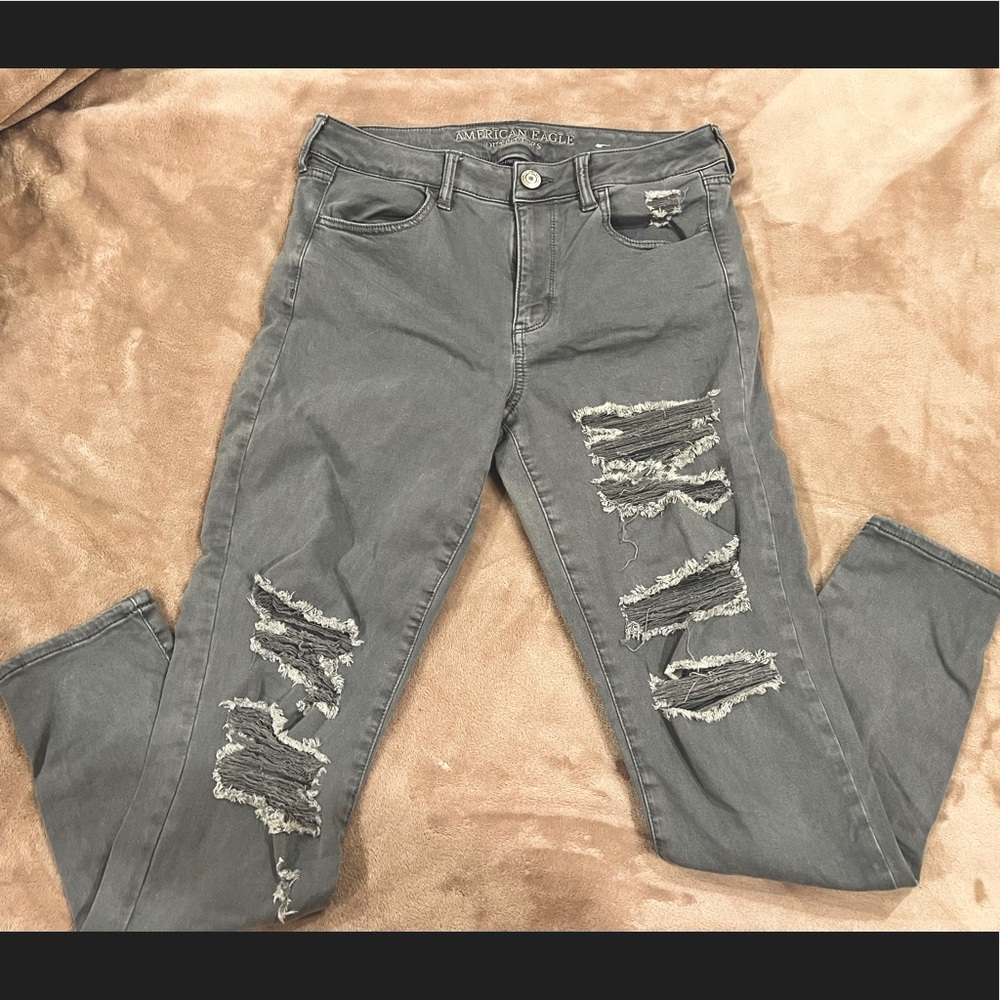 SOLD American Eagle Dark Gray Super Stretch X Jeans